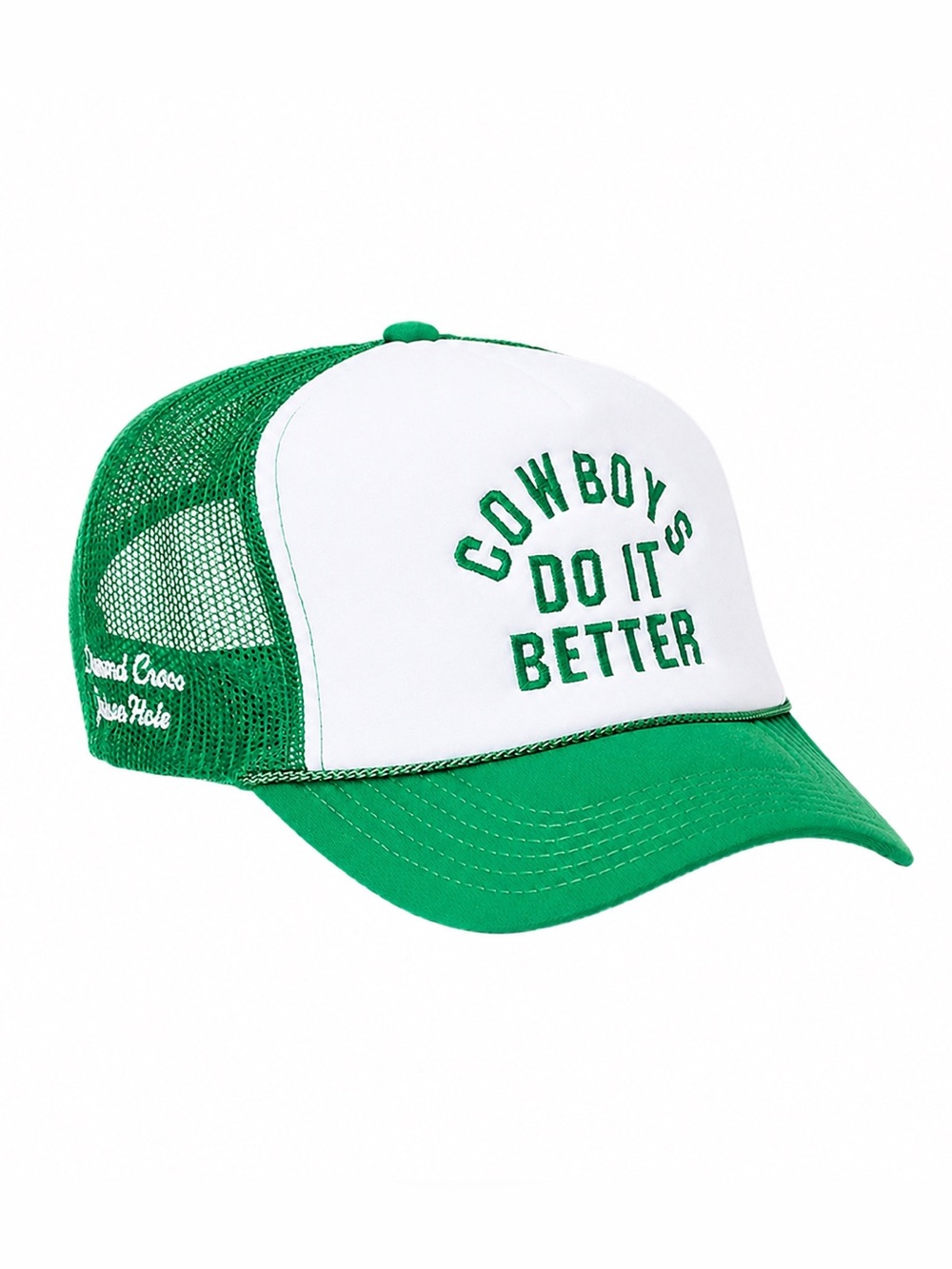 Diamond Cross Ranch Cowboys Do It Better Green Trucker Hat